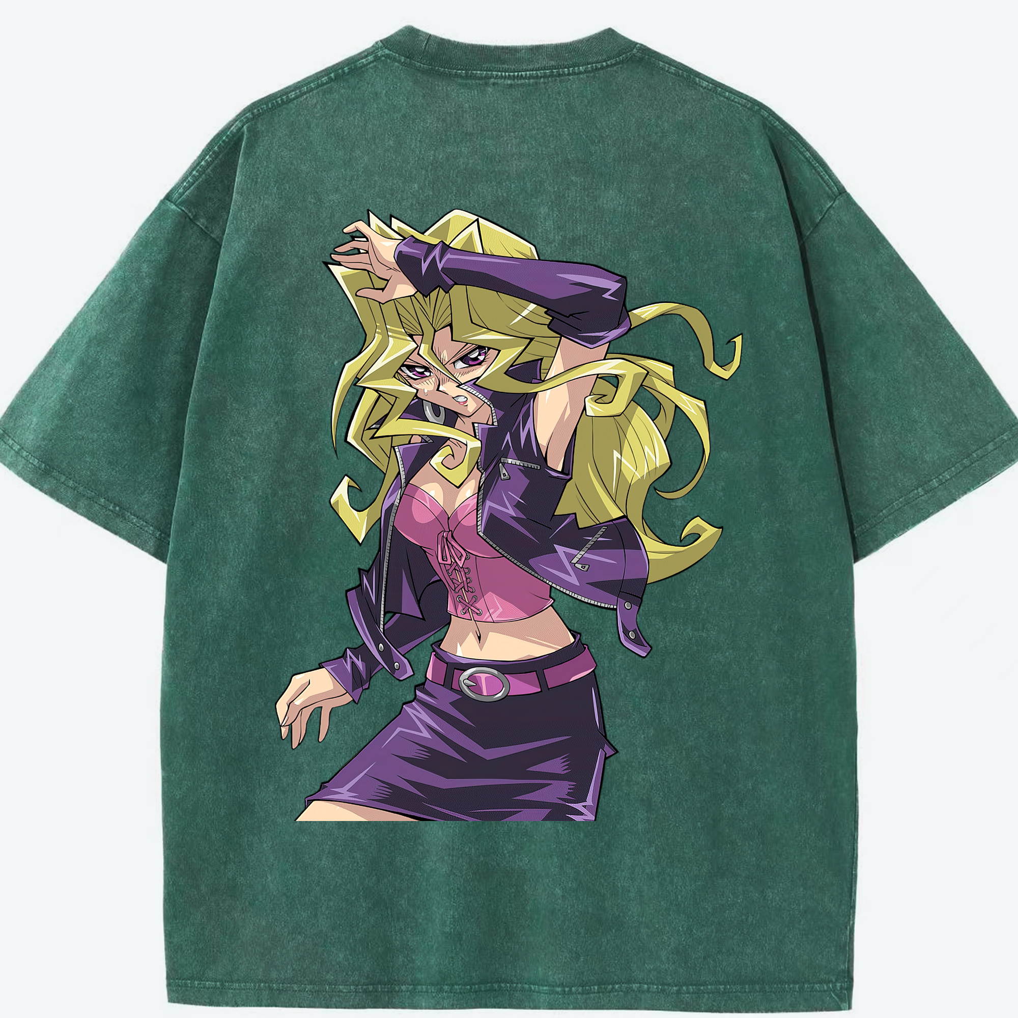 （画像用） 遊☆戯☆王 Yu-Gi-Oh! 綿100% ヴィンテージ風 半袖Tシャツ（背面プリント）